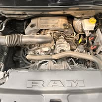 Engine bay before cleaning