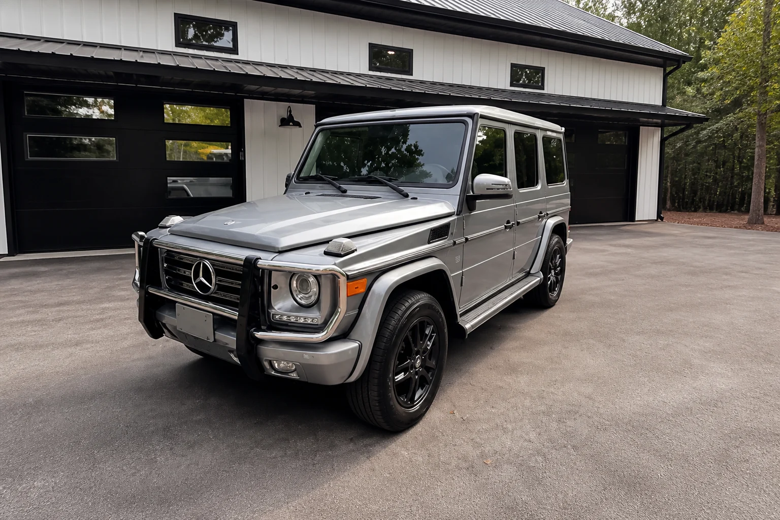 A silver Mercedes G-Class detailed by Hart Detailing